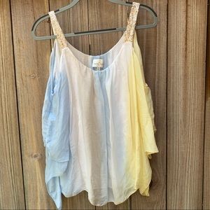 Belle France silk Italy made tank top/S